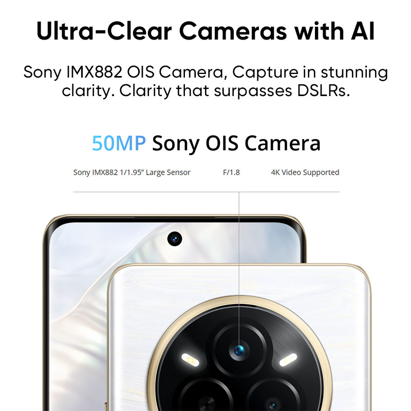 Global Version realme 14 Pro 5G Smartphone 50MP Sony IMX882 OIS Kamera Dimensity 7300 Energie 120Hz Curved Vision Display IP69