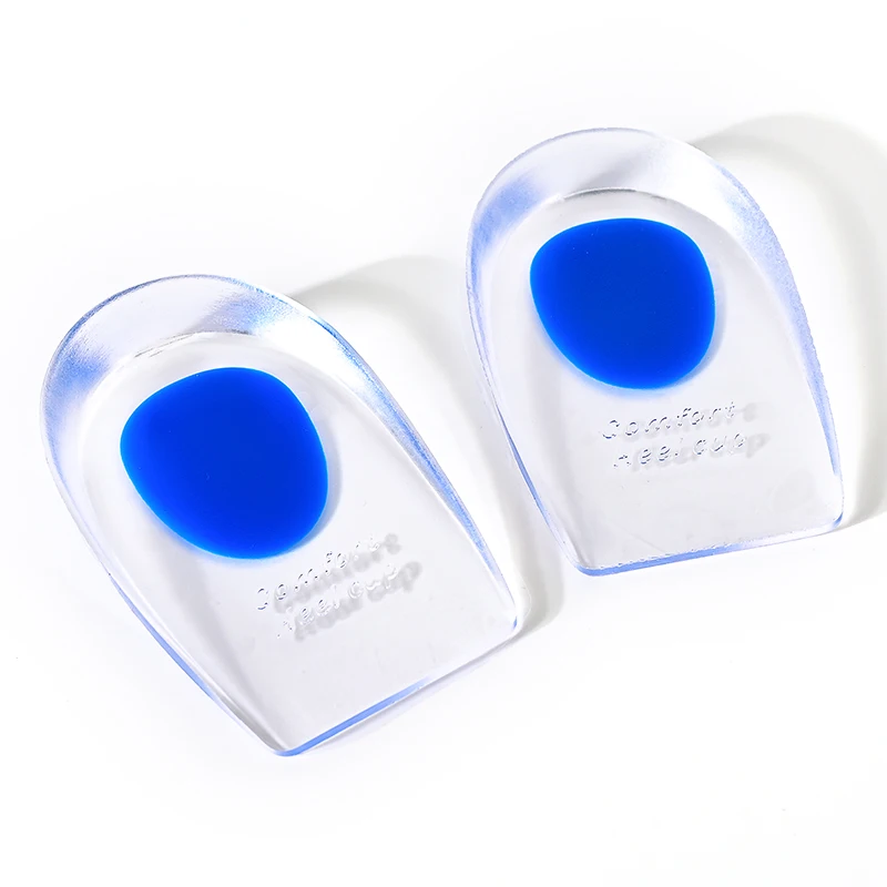 1 par de palmilhas de gel de silicone para homens e mulheres, palmilhas com almofada de calcanhar, solas para aliviar a dor nos pés, suporte para esporão, almofada de sapato, inserções de salto alto