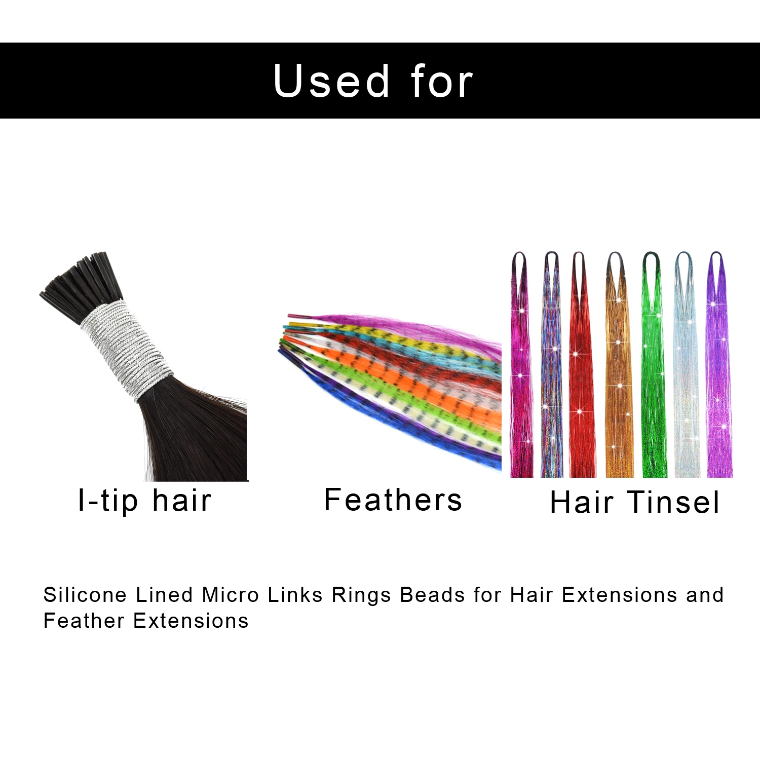 HOT! 1 Bình Sữa/100 Chiếc Micro Liên Kết/Hạt + 1 Chiếc Kéo Câu + 1 Máy Tính 3 Lỗ Kìm làm Tóc Bộ Dụng Cụ