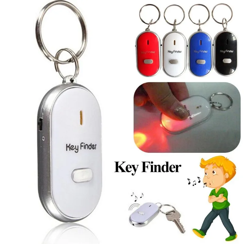 Mini localizador de chave de apito anti-perda piscando bip remoto crianças chave saco carteira localizadores