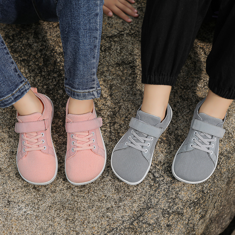 REXSVAN Zapatos descalzos minimalistas para niños pequeños/grandes + caída cero + zapatilla ancha para niños/niñas