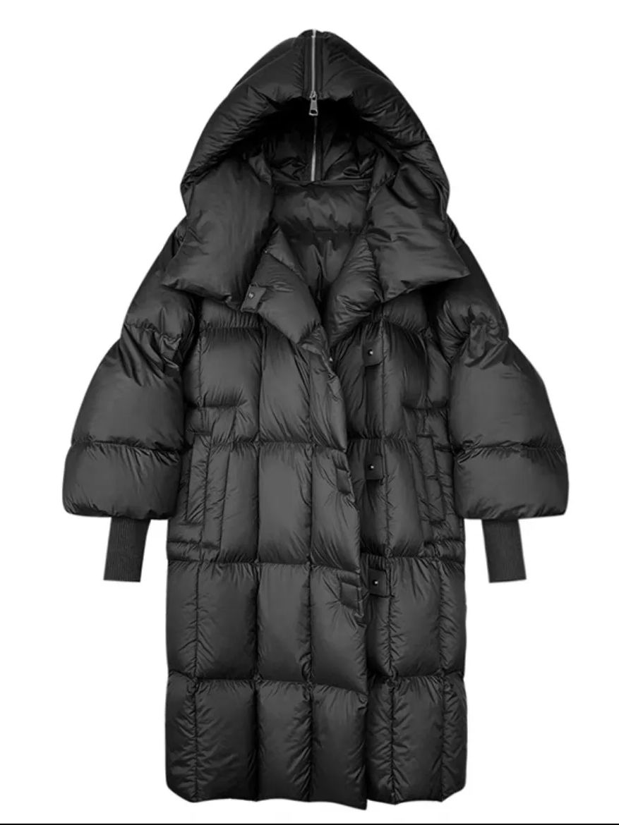 450 グラム以上のグースダウン充填コートダウンジャケット冬のファッションロングふわふわダウンコート女性厚く暖かいパーカー wy1914