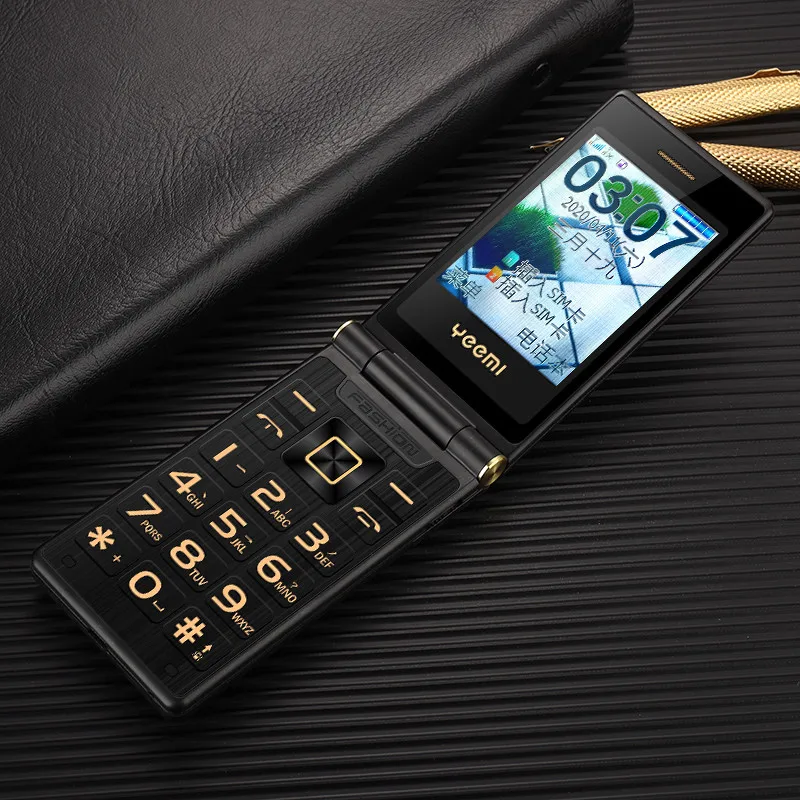 YeeMI G10 4G Feature Phone Big Button Full Band Rugged Flip Phone Dual SIM Dual Screen Cellphone For Old Man 1800mAh Big Battery