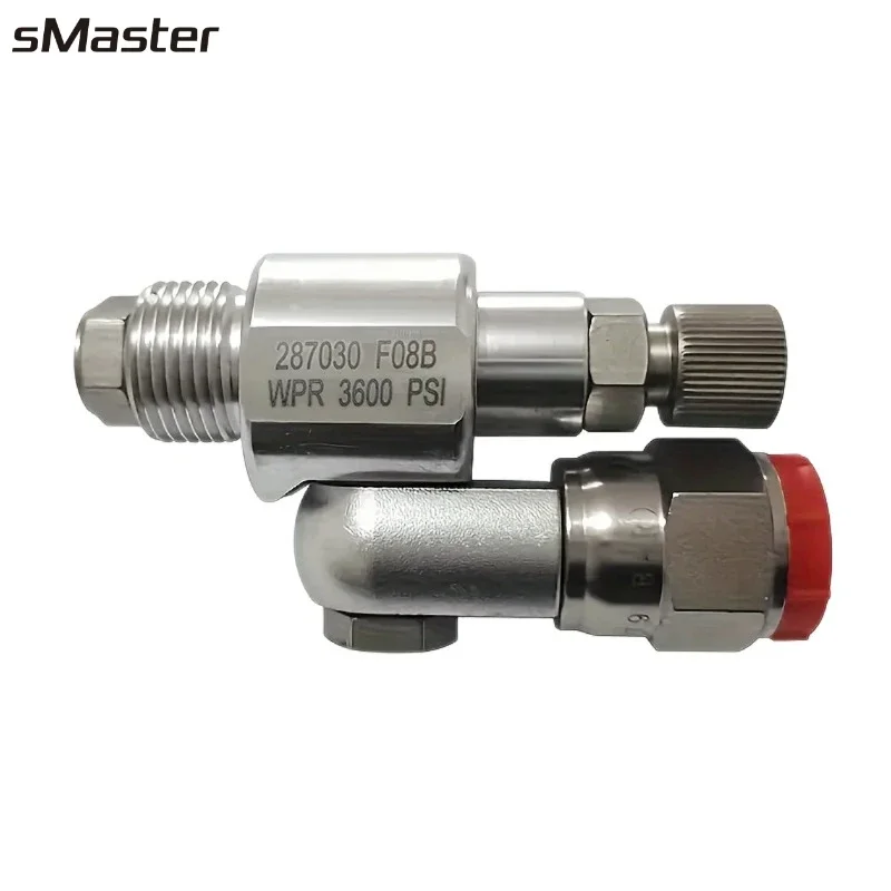 1 PCS 287030 CleanShot Shut-off Valve Swivel Joint, Thread Spray Gun Paint Sprayer Adapter, Airless Paint 7/8-Inch 180 Degree Ro