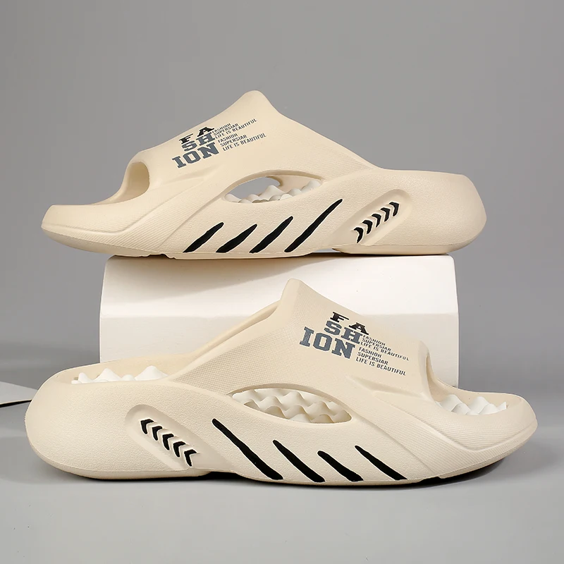 ฤดูร้อนใหม่ผู้ชายนวดรองเท้าแตะด้านในร่มกลางแจ้งรองเท้าแตะชายหาดรองเท้า Soft Sole สไลด์ผู้ชาย Flip-Flops รองเท้าแตะผู้ชาย
