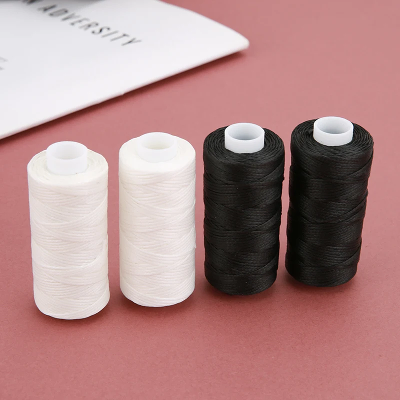 หนังหัตถกรรม DIY โครงการ 150D หนังเย็บโพลีเอสเตอร์แบน WAX String เส้นผ่านศูนย์กลาง 0.8 มม.50 เมตร