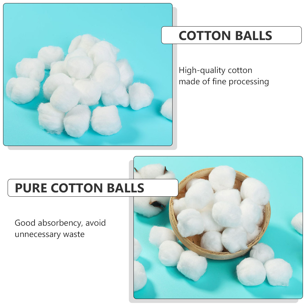 1000 Uds bolas de algodón absorbentes limpieza de tampón médico no estéril para desinfectar uso seguro esmalte de uñas en Gel herramienta de manicura