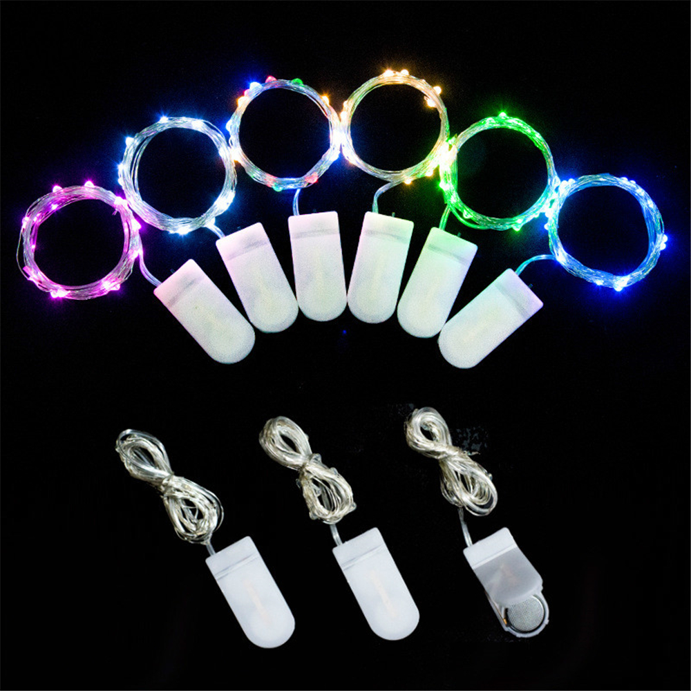 Guirnalda de luces de alambre de cobre, guirnalda Led de hadas con pilas para árbol de Navidad, decoración navideña para fiesta de boda, 1m, 2m, 3m, 5m, 10m