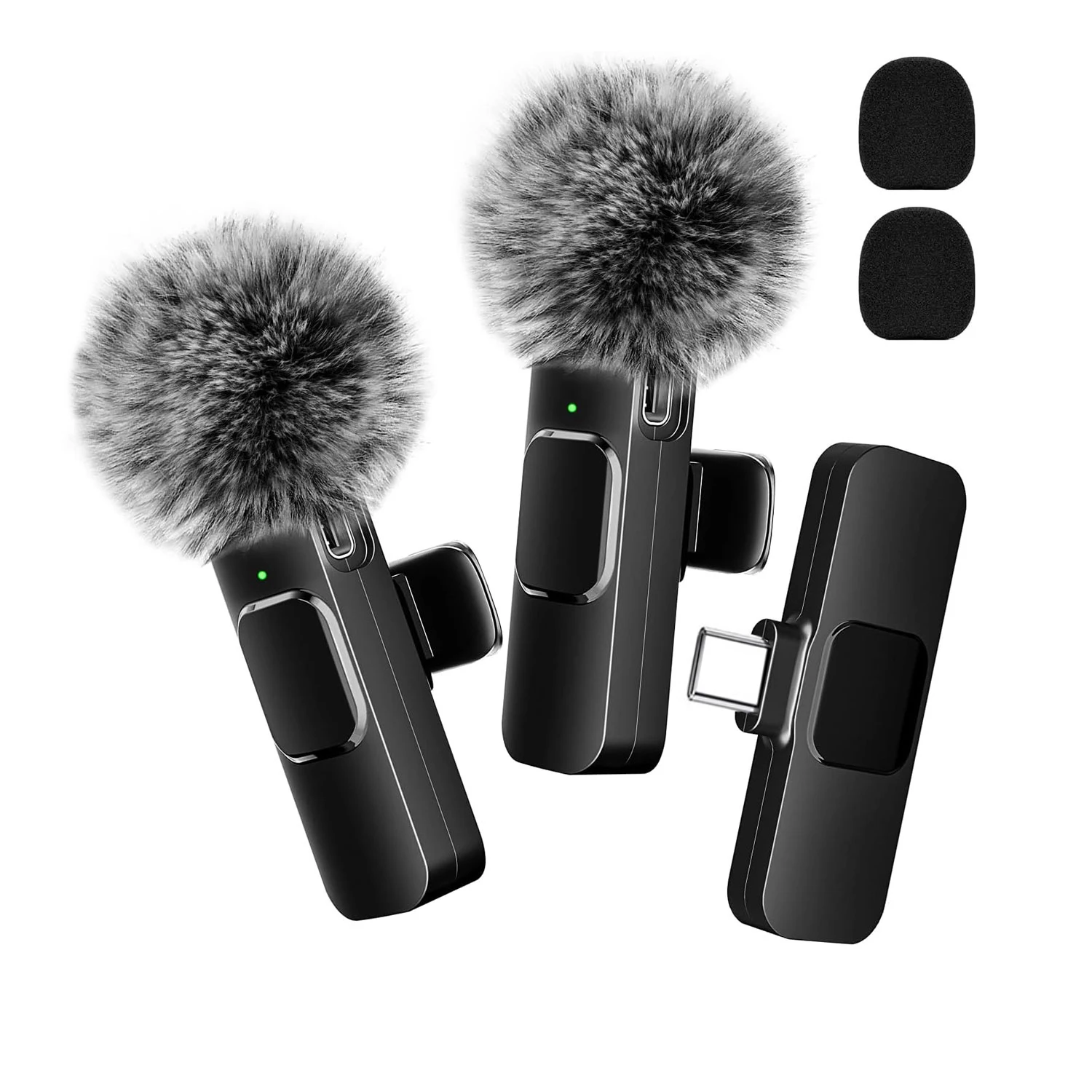 NEUE Wireless Lavalier-mikrofon Audio Video Aufnahme Mini Mic Für iPhone Android Laptop Live Gaming Handy Mikrofon