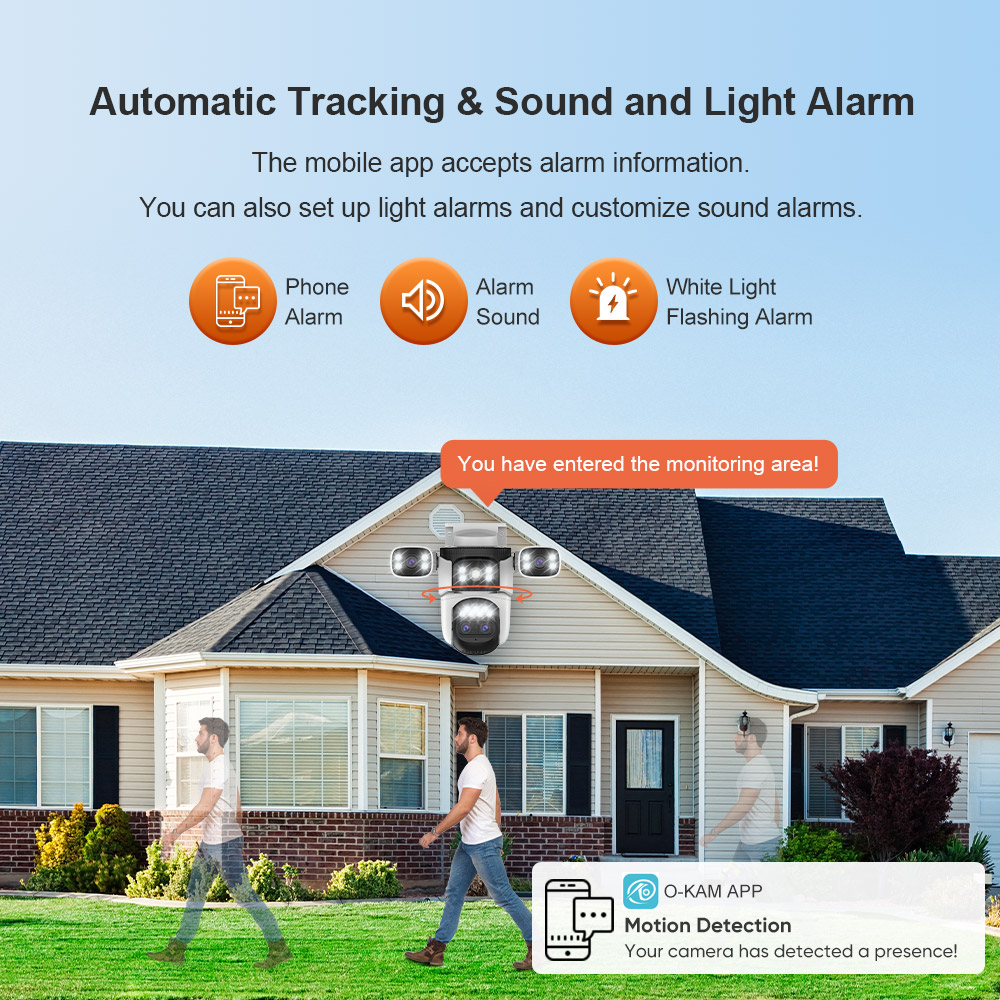 LS VISION 10K UHD Outdoor WIFI IP Camera 10X Zoom Four Lens 360 PTZ Security Cam Human Detection Cctv Home Surveillance Camera