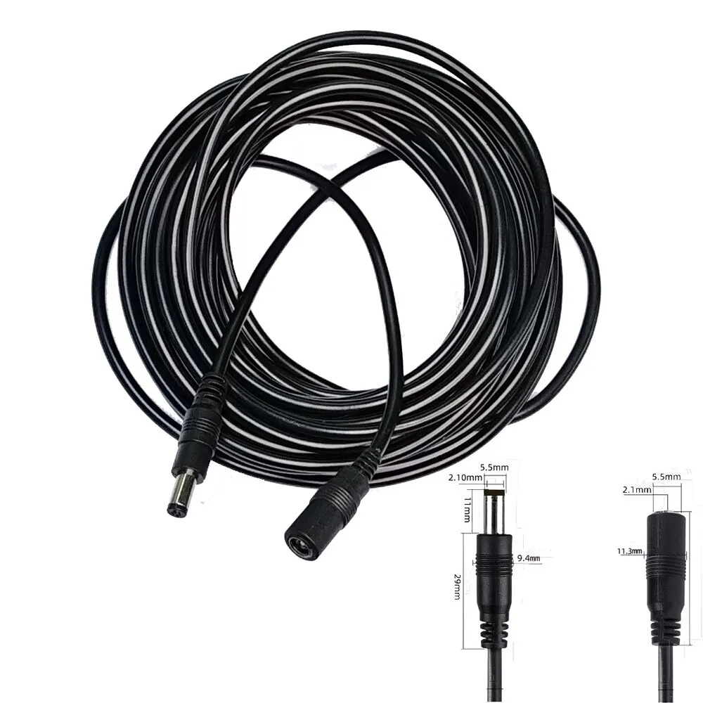10M/ 5M 5.5mm * 2.1mm DC สายไฟต่อพ่วงแจ็คอะแดปเตอร์นำสาย DC ปลั๊กตัวเมียตัวเมียตัวผู้ต่อภายนอก