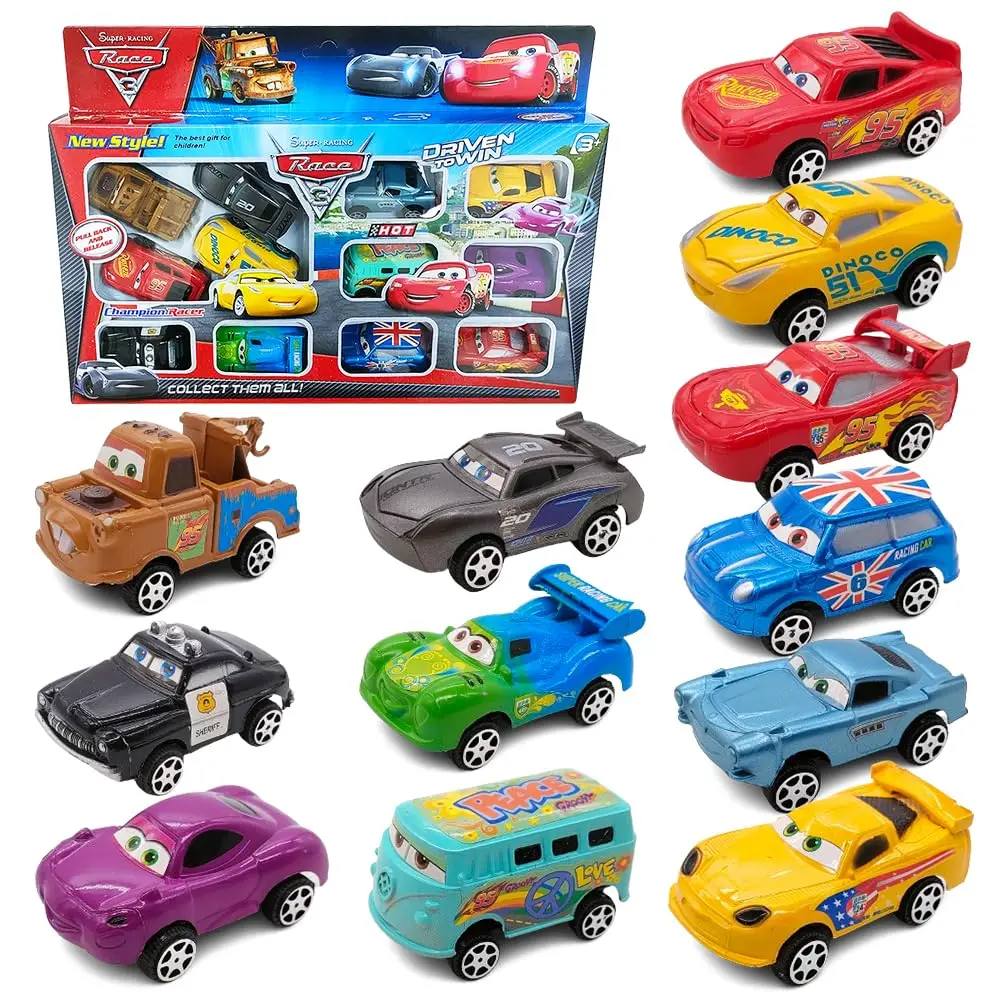 Nuovo Disney Pixar Cars 3 Rebound Cars 12 pezzi Serie Saetta McQueen Jackson Storm Modello di auto in plastica Toy Boutique Confezione regalo ﻿