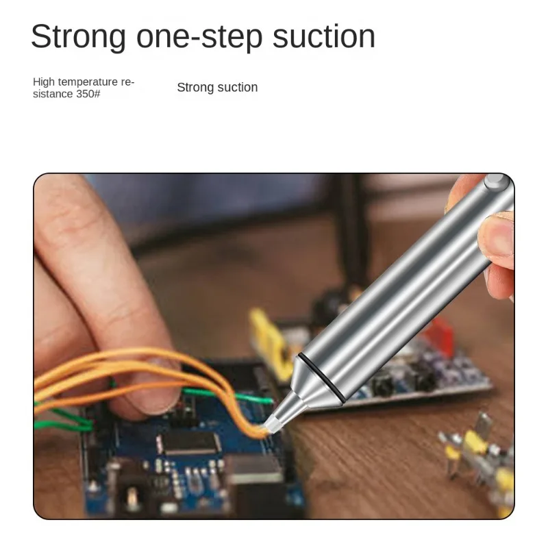 ใหม่อลูมิเนียมที่มีประสิทธิภาพ Desoldering ปั๊มดูดดีบุกปืนบัดกรี Sucker ปากกากําจัดสูญญากาศบัดกรีเชื่อมเหล็กซ่อมเครื่องมือ
