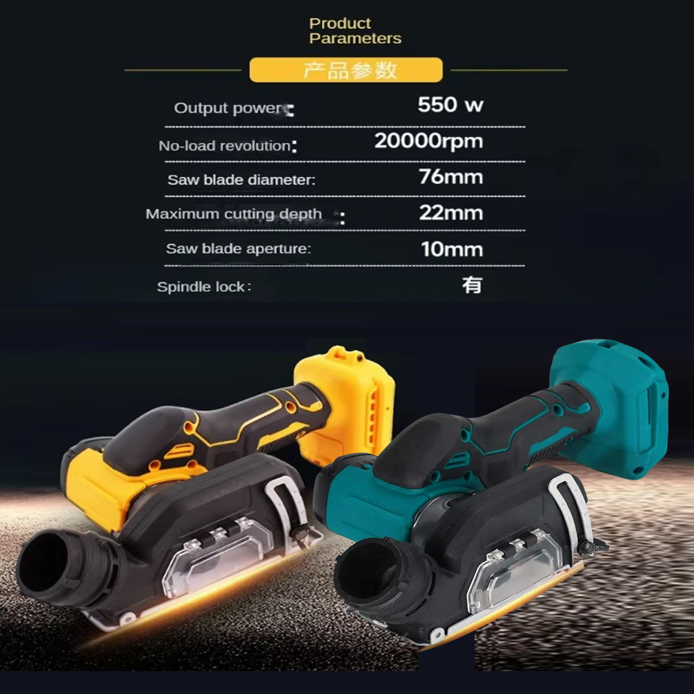 VILASTING-Mini amoladora angular inalámbrica, herramienta de corte eléctrica de 3 pulgadas, sierra Circular de corte, PowerTool para Makita/Dewalt, Pin de batería de 20V