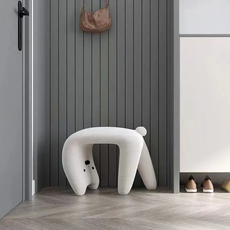 DressingสตูลArmless Plush Entrywayเก้าอี้แมวน่ารักแต่งหน้าพักเท้าโต๊ะเครื่องแป้งสตูลสําหรับห้องนั่งเล่นเฟอร์นิเจอร์ห้องนอน
