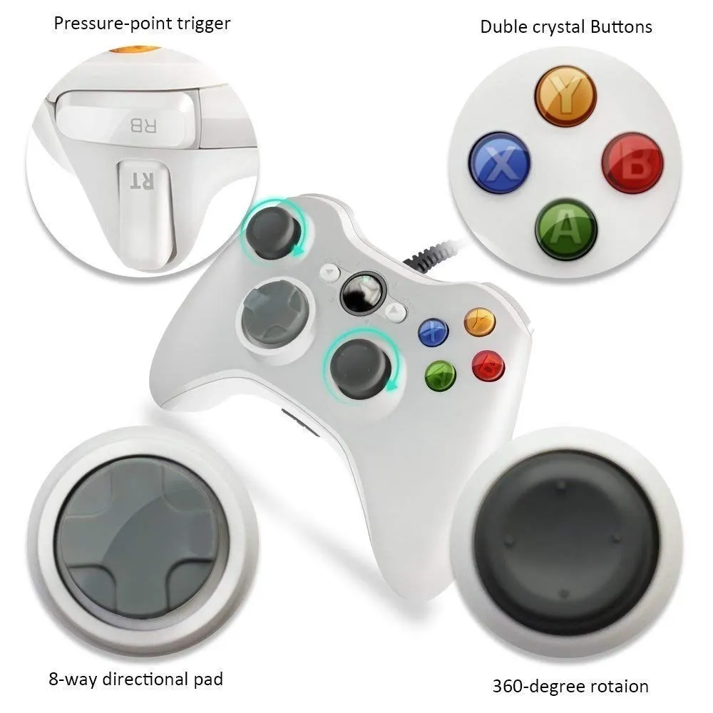 有線 USB ゲームコントローラ Xbox360 コンソールジョイパッド Win 7/8/10 PC ジョイスティック Controle Mando ゲームパッド Xbox 360 アクセサリー