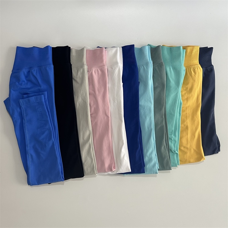 Mallas de impacto para mujer, pantalones de Yoga sin costuras con banda acanalada baja, mallas de gimnasio, mallas de entrenamiento elásticas que absorben el sudor