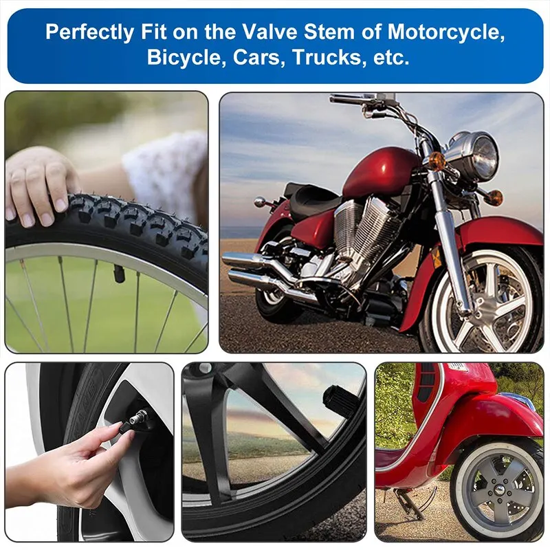 10pcs Carro Pneu Válvula Tampas Pneu Aro Stem Cobre Poeira Prova Decorativa Motocicleta Bicicleta Universal Caps