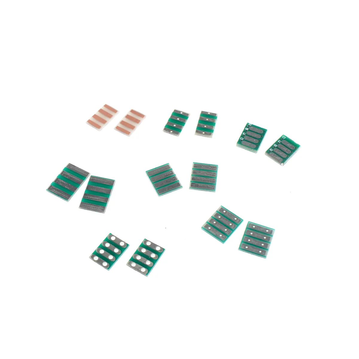Patch board multifunzionale a quattro fili a doppia faccia da 50 pezzi 6 x11 7 x10 8 x10 8 x12mm MM scheda di prova di conversione PCB