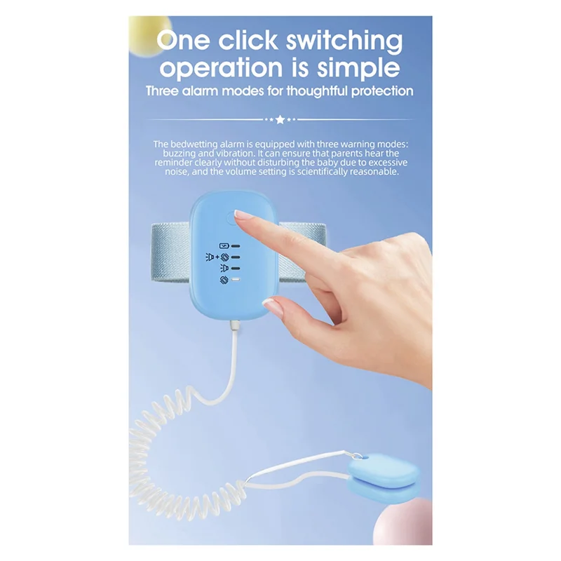 【Flash-Deal!】Enuresis Alarm Baby Bedwetting Alarm For Boys Grils Kids Potty Training Elder Care 3 Alarm Modes Magnetic Suction