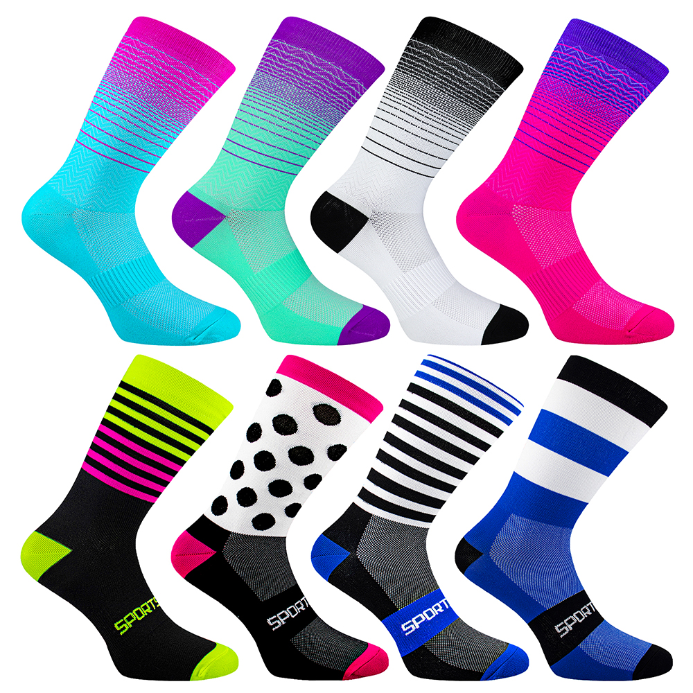 TIMUBIKE calcetines de ciclismo profesionales para hombres y mujeres calcetines deportivos de compresión cómodos calcetines de malla transpirable para correr viajes senderismo