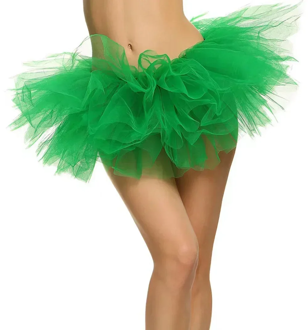 Sexy volwassen dames halve rok 5-lagen tule gezwollen rok ballet kort feest nachtclub minirok prestatie evenement kostuum