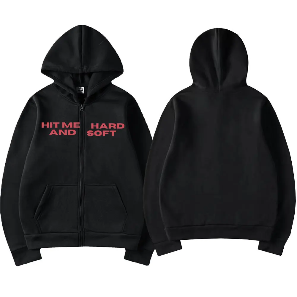 Hit me duro e macio 2025 tour zíper hoodies fãs presente das mulheres dos homens roupas pullovers moda hip hop zip up camisolas jaquetas