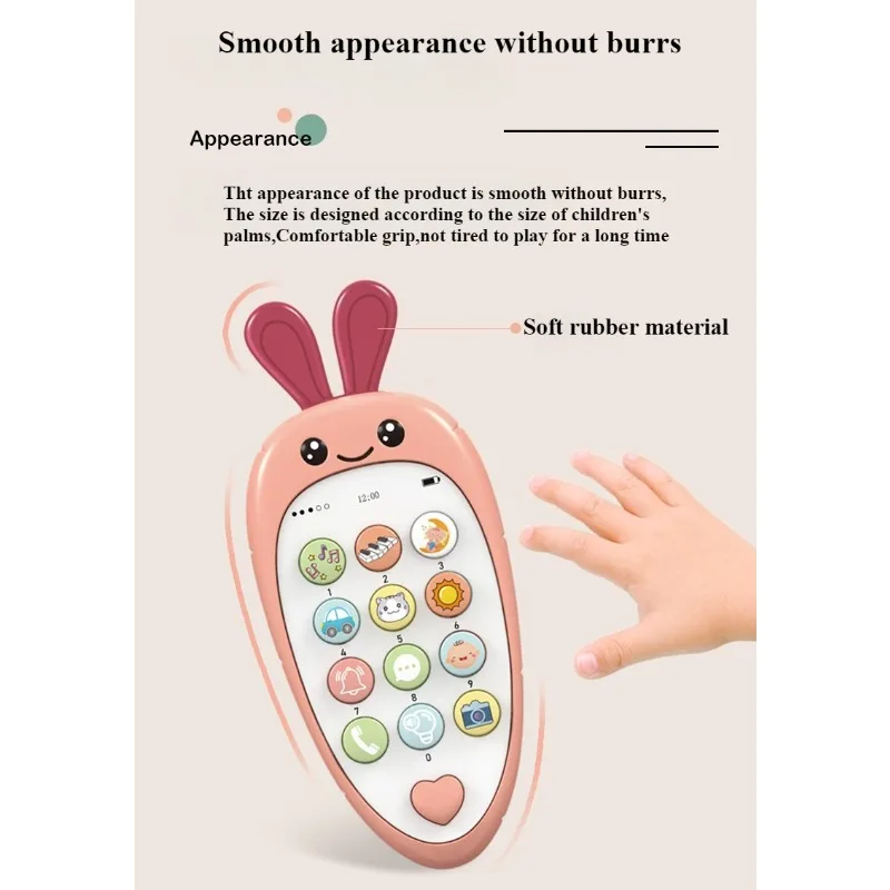 Children's Intelligence Education Bite Smart Music Light Effect Story Learning Simulation Mobile Phone Interactive Toys Gifts