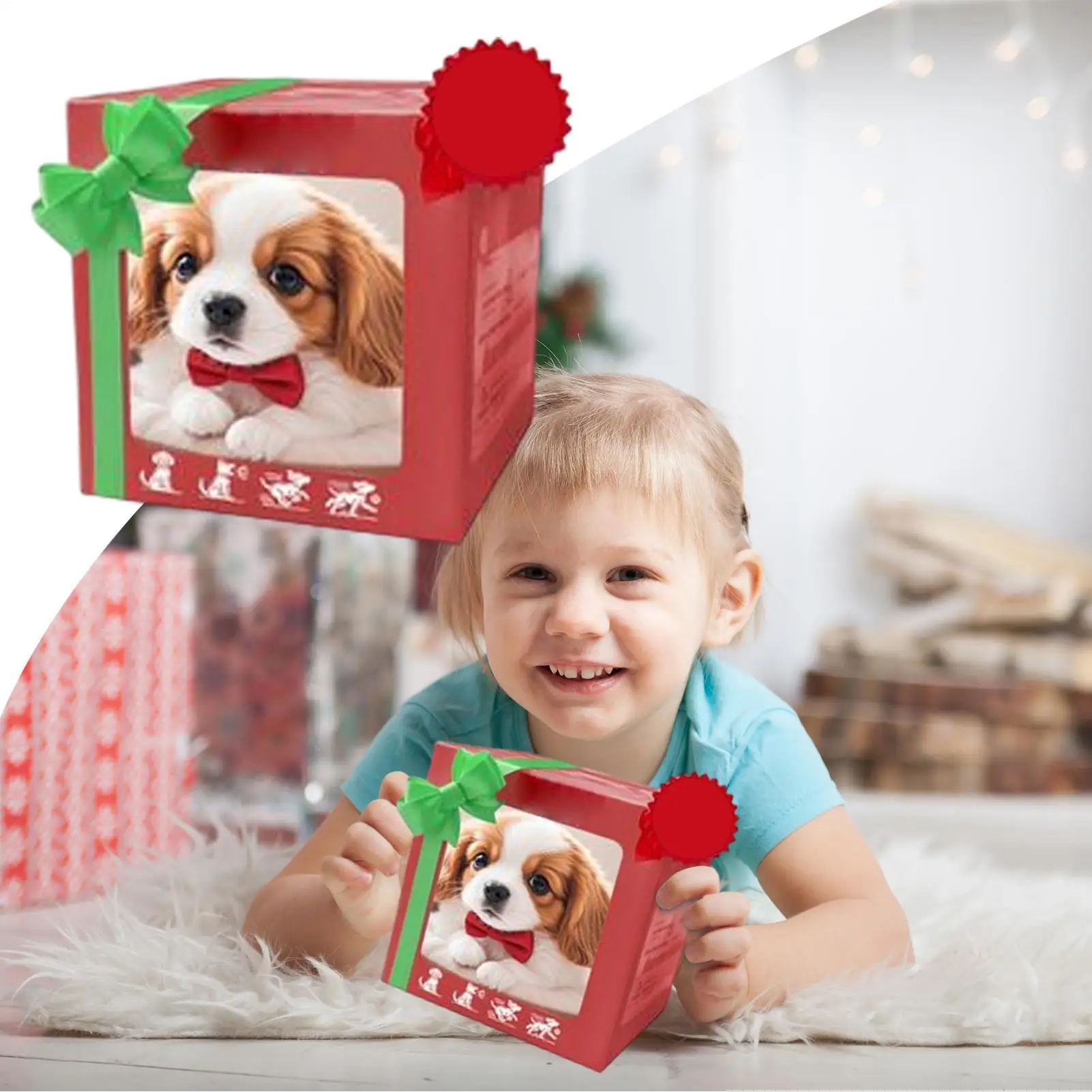 1pcs Electronic Robot Dog Realistic Dog Toy Walking Barking Tail Wagging Interactive Robot Puppy Cute Dog