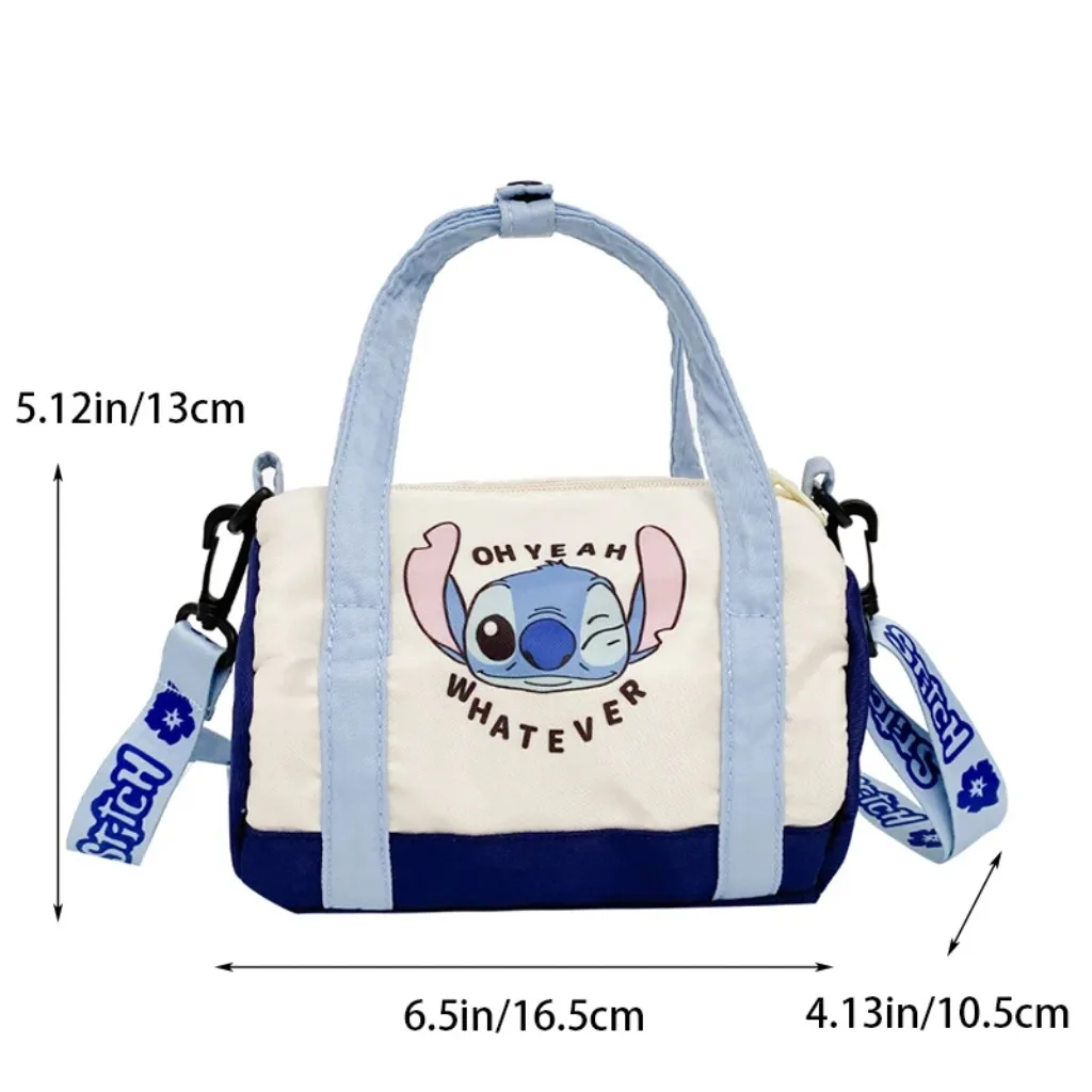 Disney Stitch Canvas Schoudertas Voor Vrouwen Cartoon Aardbei Beer Casual Crossbody Tas Dagelijks Woon-werkverkeer Cadeau voor Meisje Jongen Kind