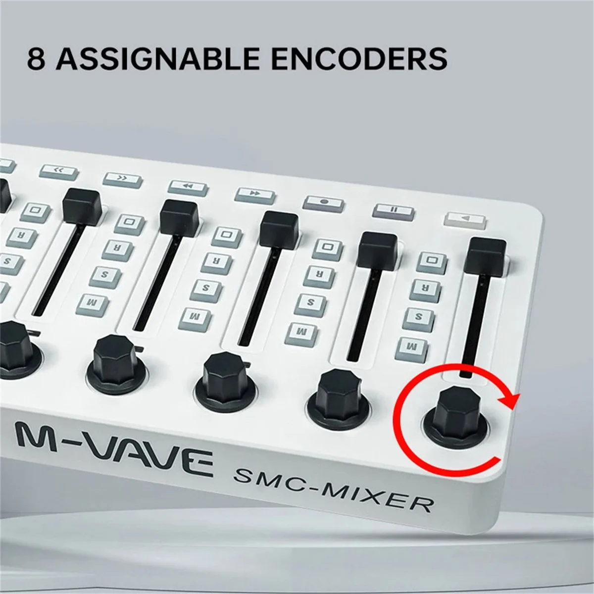 M-VAVE SMC-믹서 무선 MIDI 컨트롤러 믹싱 콘솔 BT 연결 Windows/Mac/Ios/Android용 배터리 유형-C 공급 USB
