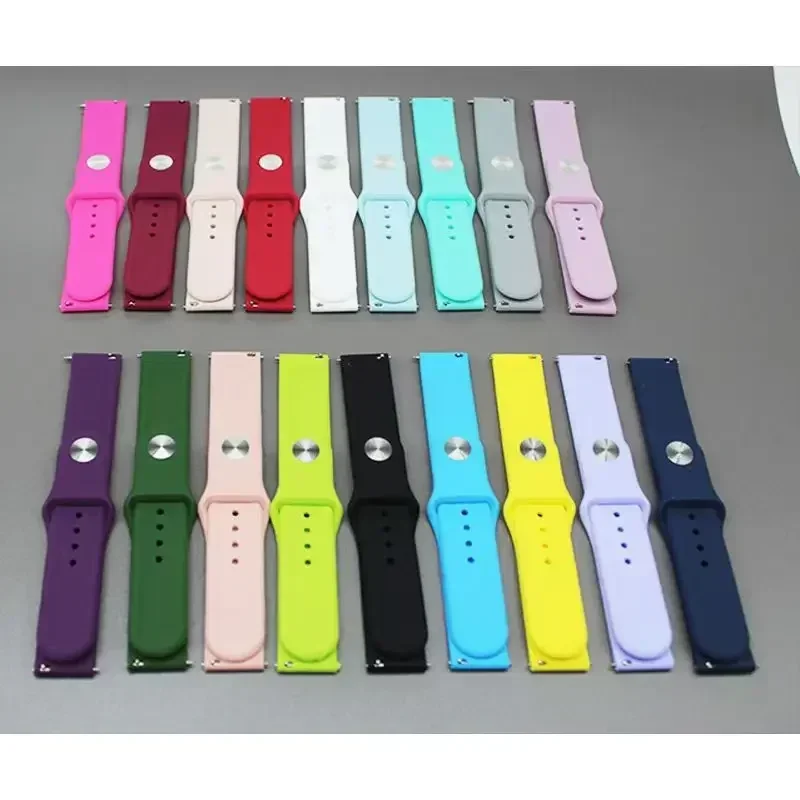 18 มม.20 มม.22 มม.สําหรับ Samsung Galaxy watch7 6/5/pro/4 คลาสสิกสร้อยข้อมือซิลิโคน Huawei watch GT 4-2-2e-3-3 pro 41 มม.46 มม.