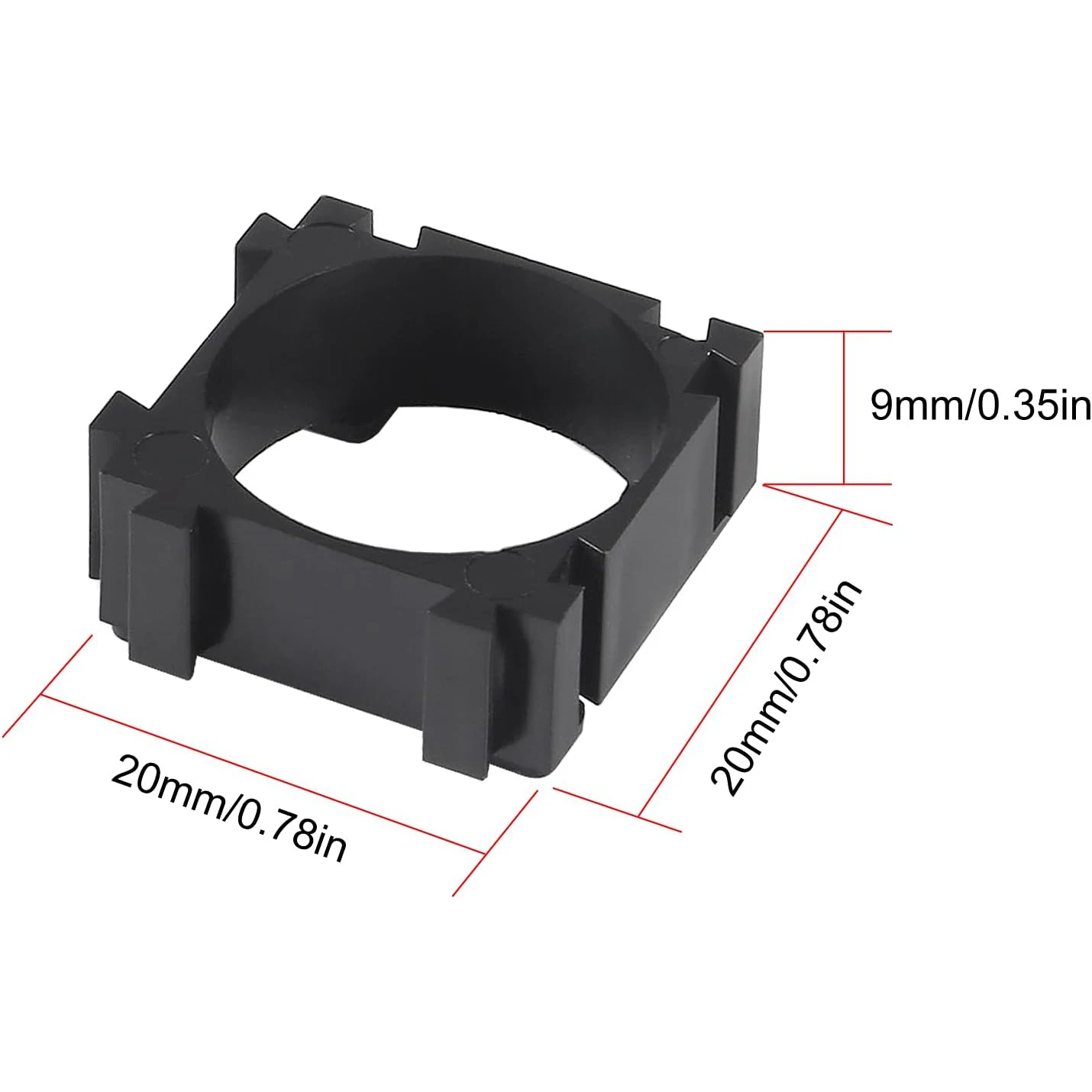 100/300Pcs 18650 Lithium Battery Holder, Plastic Battery Bracket Cylindrical Cell Battery Stand Cell Spacer for DIY Fixed Batte