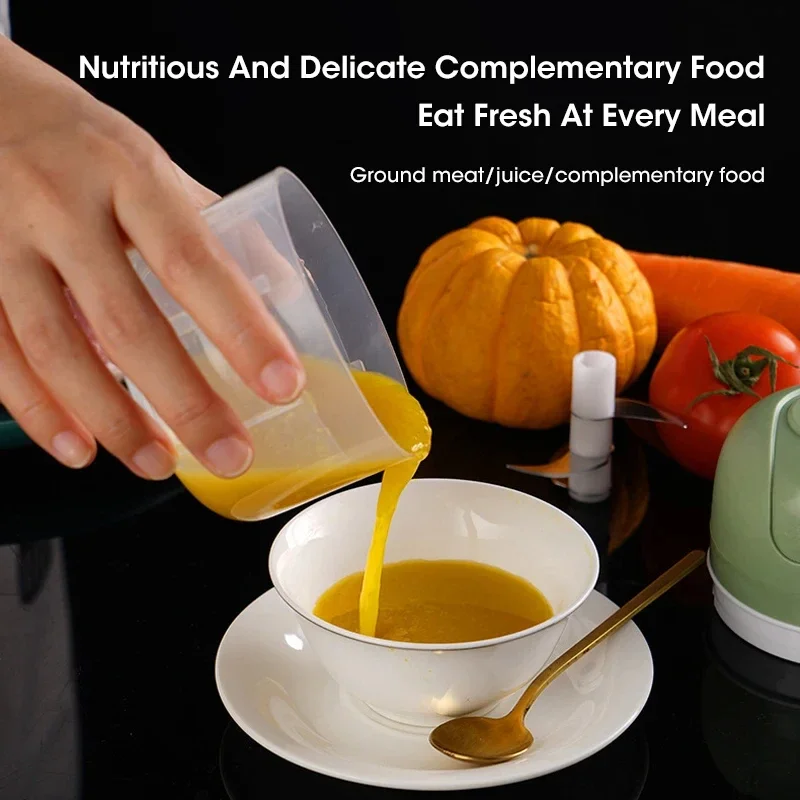 Trituradora de ajo de 250ml, picadora eléctrica de alimentos para cocina, picadora de carne portátil USB, picadora de verduras para utensilios de cocina