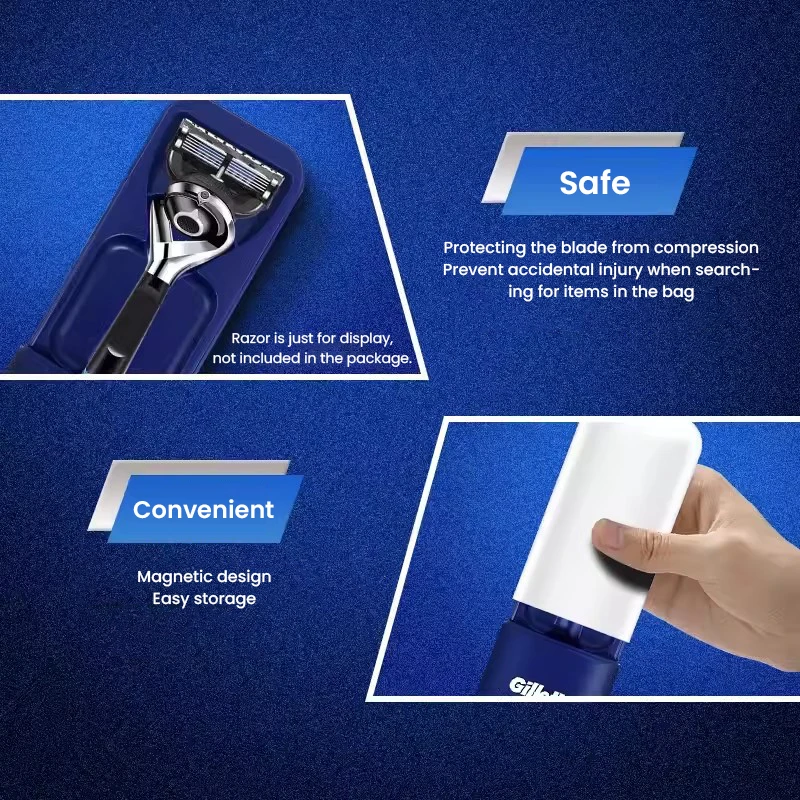 Gillette Razors Fusion 시리즈 마그네틱 시리즈 Mach 3 벡터 3 여행용 박스용 질레트 마그네틱 여행용 케이스