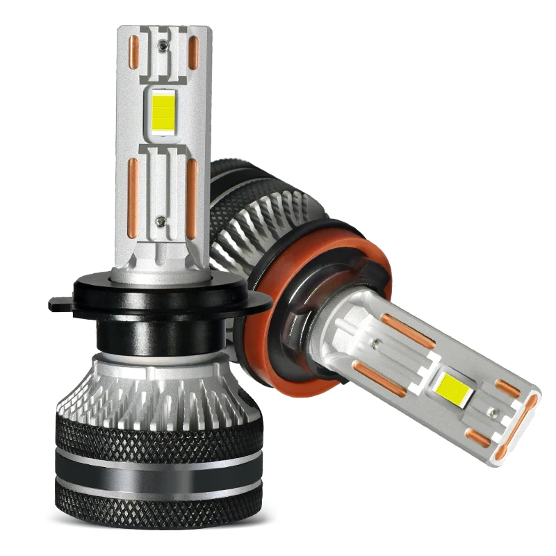 K5C H7 LED 60000LM 140W H7 Canbus Lâmpadas Led 4300K LED H4 H11 HB3 9005 HB4 9006 K6C Led Tubo de Cobre Duplo Luz de Nevoeiro 12V 2PCS