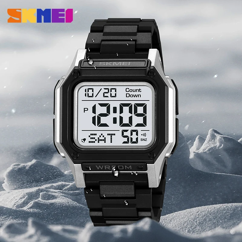 Reloj deportivo SKMEI resistente al agua para hombre, cronómetro de cuenta regresiva, reloj de pulsera electrónico para hombre, Original con fecha y semana