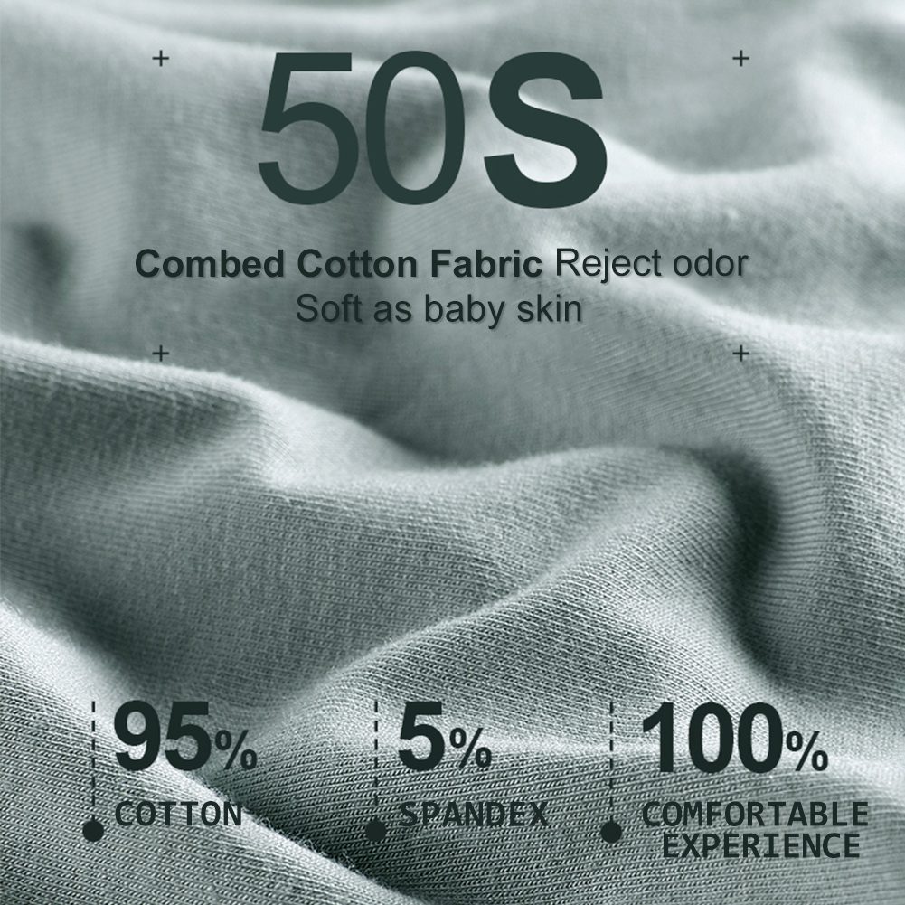 Комплект из 5 женских хлопковых нижнего белья с высокой талией — контроль живота и подтяжка ягодиц, графеновый антибактериальный, дышащий комфорт, без езды