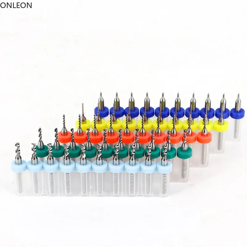 0.1-2mm PCB Tungsten Steel Fried Twists Drill Micro Engraving Drill Hole Fixed Drill Print Circuit Board Mini CNC Drilling Bit