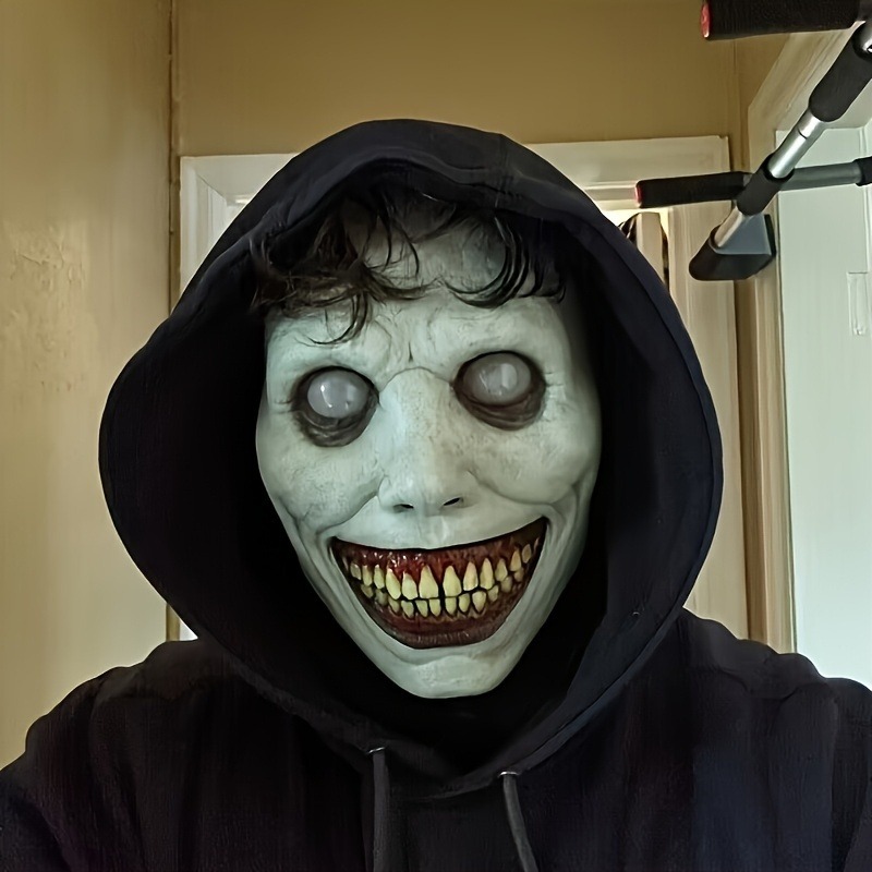 Weihnachts-Zombie-Maske – gruseliger Clown und Dämon, Dual-Gesichts-Design, leicht, atmungsaktiv für Cosplay