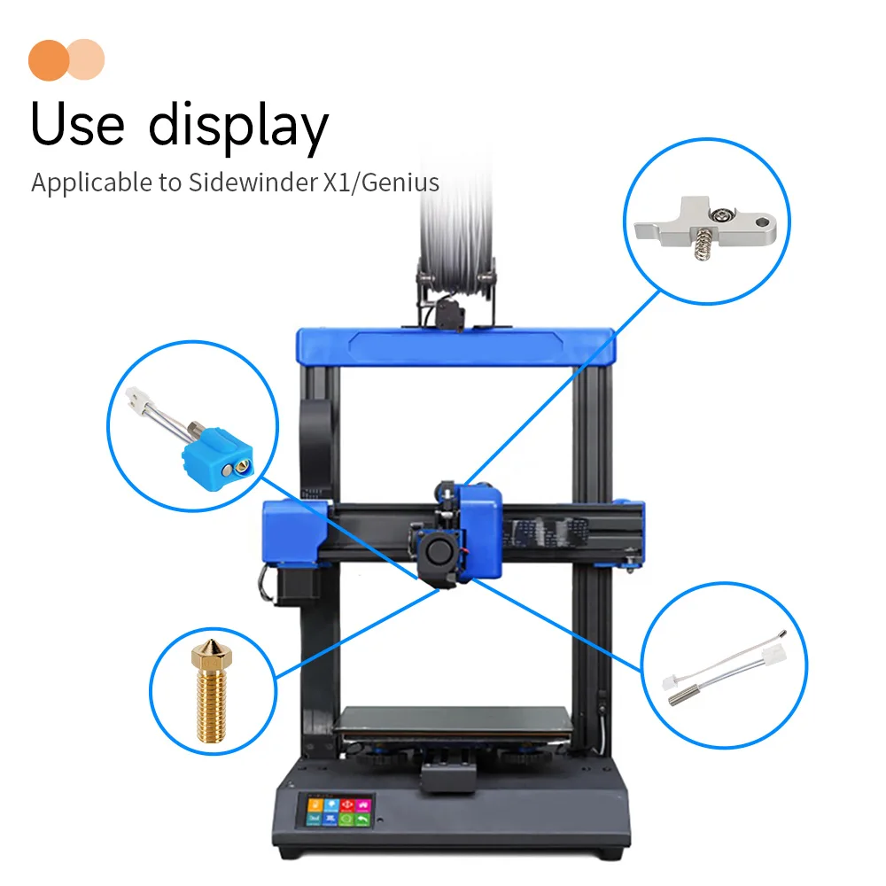 3D เครื่องพิมพ์ Hotend Kit 24V 64W หลอดความร้อน Thermistor หัวฉีด 0.4 มม.1.75 มม.สําหรับปืนใหญ่ Sidewinder X1 X2 หัวพิมพ์ Hotend Kit