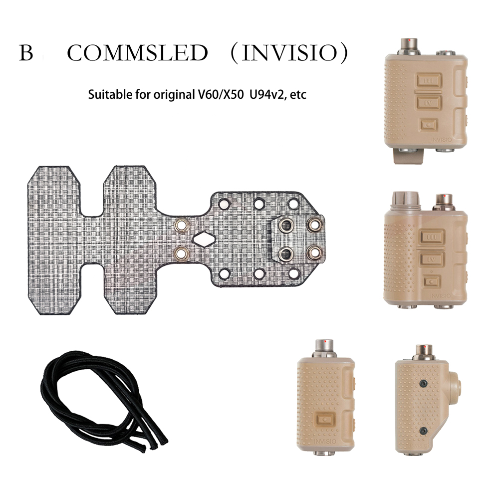 Colete tático universal ptt placa de extensão fixa v60/u94 molle placa de montagem importado tegris