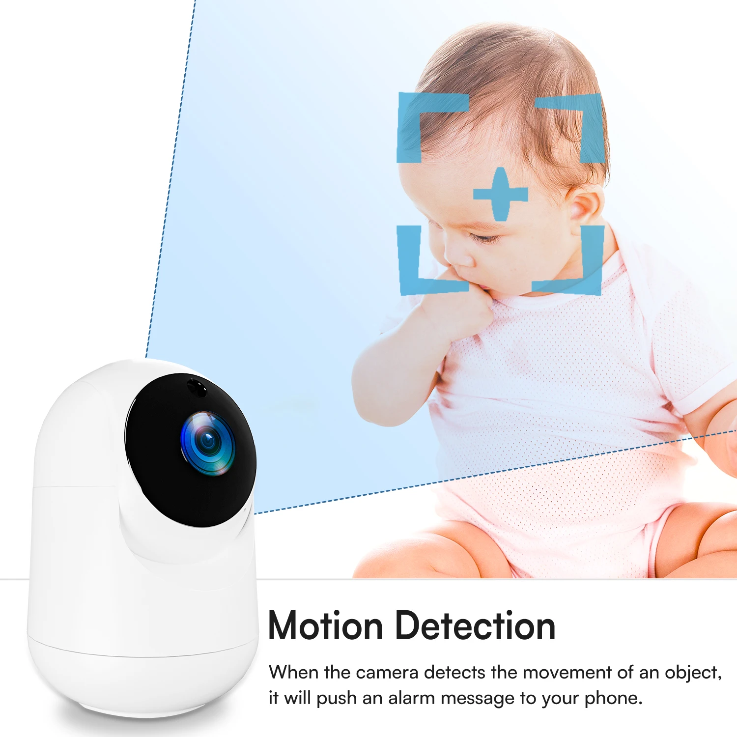 5MP WiFi กล้องสมาร์ทโฮมในร่มไร้สาย IP กล้องเฝ้าระวัง AI Motion Detect การติดตามอัตโนมัติ Security Baby Monitor