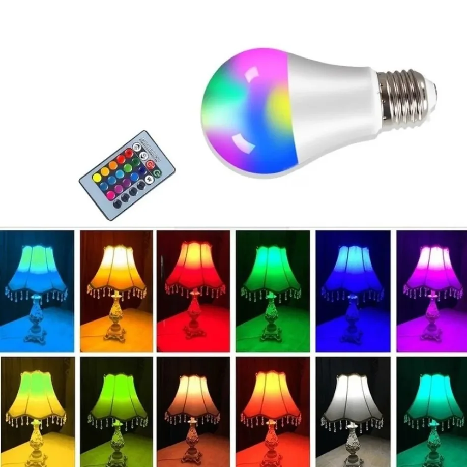 Led RGB Licht E27 Smart Control Lamp Dimbaar 5W 10W 15W RGBW Led Lamp Kleurrijke veranderende Lamp Led Lampada RGBW Wit Decor Thuis