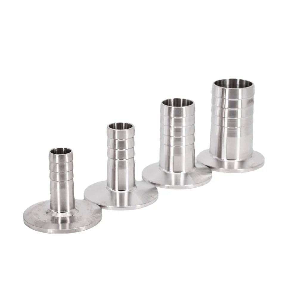 6 8 10 12 14 16 19 25 32 38 45 51mm espiga para manguera x 0,5 "1" 1,5 "2" Tri abrazadera SUS 304 316L accesorio sanitario de acero inoxidable Homebrew