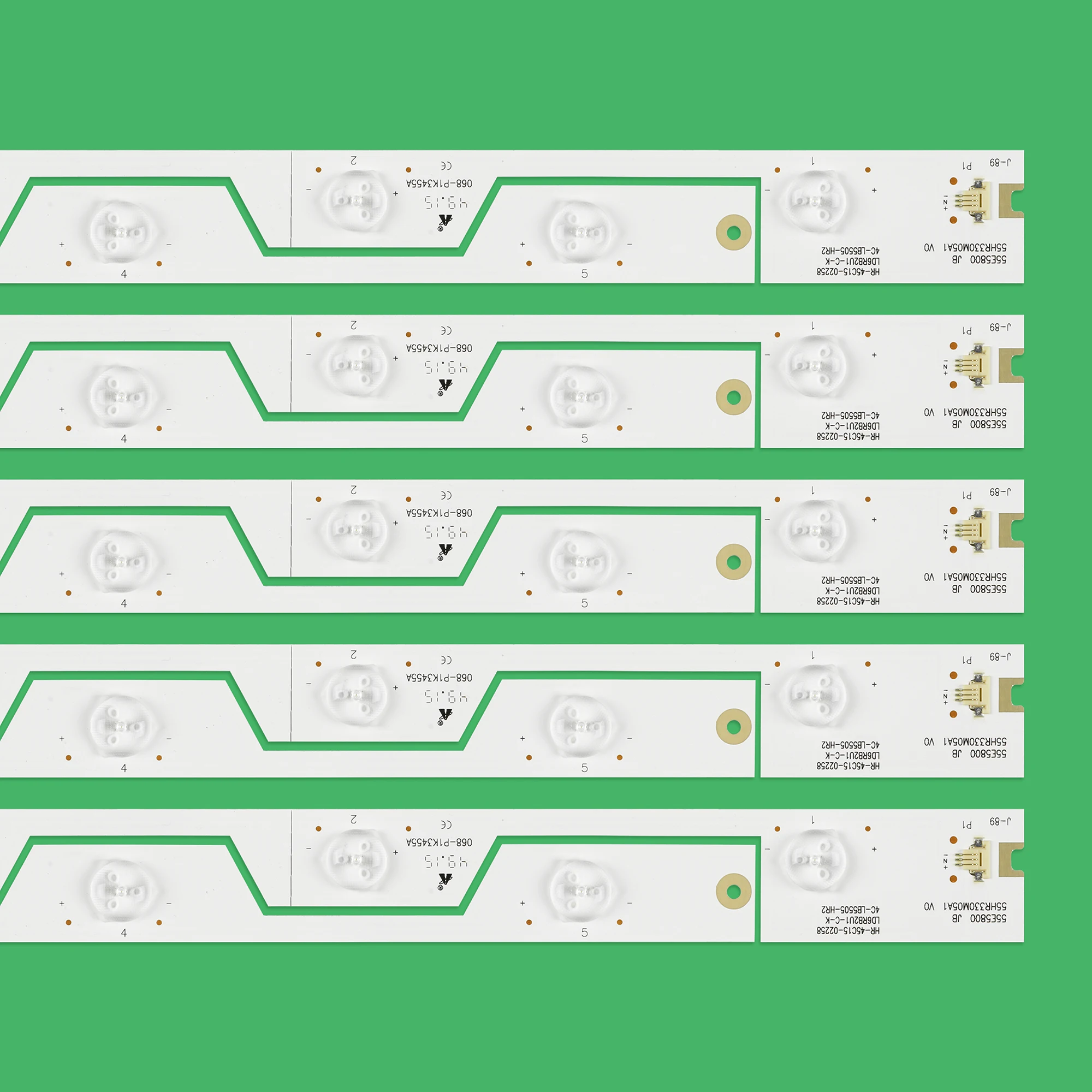 10pcs 5LEDs LED Backlight bar For THOMSON 55UB6406 55UB6406W LV550NDEL MA4CLB5505HR3KT4 TMT-55E5800-10X5-3030C-V2 4C-LB5505-YH1