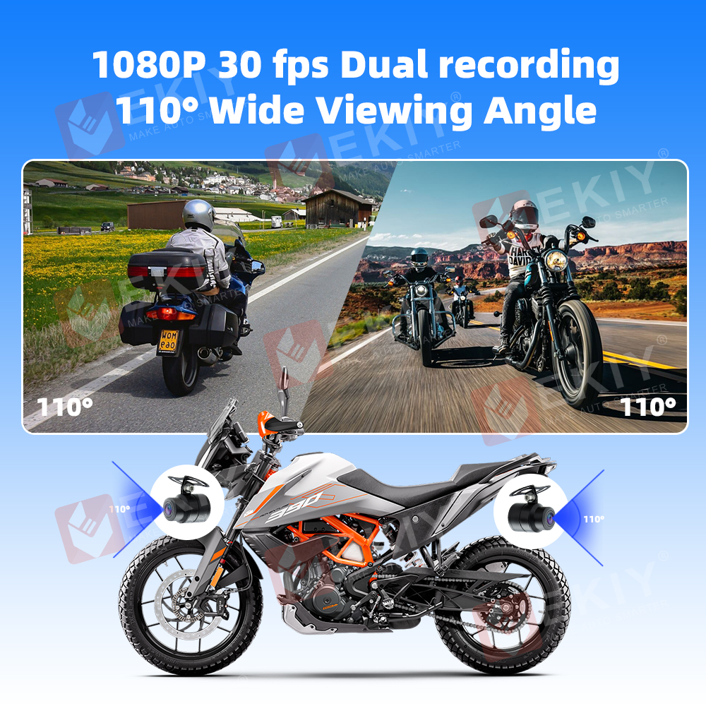 EKIY 6,25" draadloze CarPlay Moto Android Auto draagbare digitale motorfiets dashboard GPS-navigatie scherm TPMS-monitor