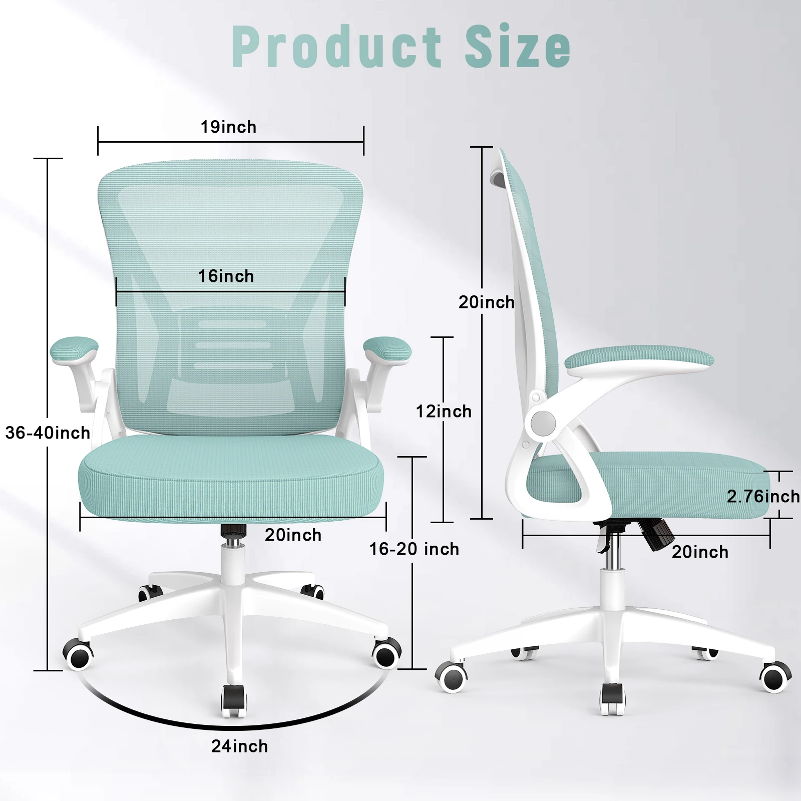 Cadeira ergonômica do escritório com apoio lombar, Cadeira executiva de encosto alto, Cadeira giratória, Cadeira de tarefas do computador, Mesh Gaming Chair