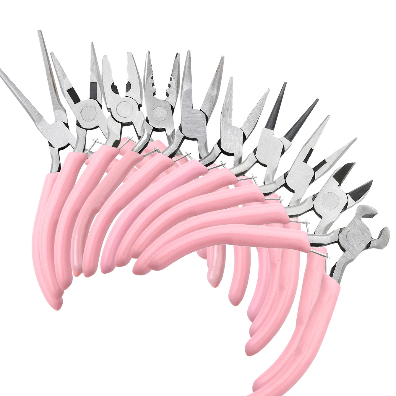 1/5/10 peças alça de cor rosa antiderrapante emenda e fixação alicate de joias ferramentas e kit de reparo, para fazer jóias diy