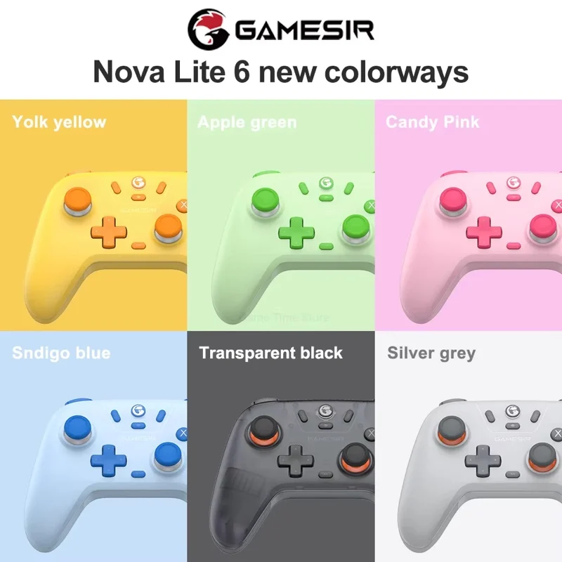 Беспроводной контроллер геймпада GameSir Nova Lite с Bluetooth, ключом, проводным для коммутатора, Android, IOS, ПК и игры Steam